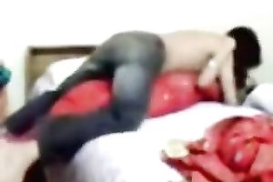 Amateur Indian pair bang in the legs-on-the-shoulders pose