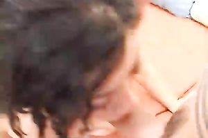 Two hawt tempered males drill Latina sweetheart for specie