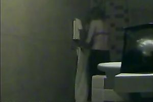 Slender white hotwife taped herself on home movie
