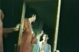 Short haired dark brown rides her husband's knob like a pro