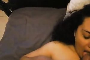 My curly-haired slutwife sucks my dick and receives a wonderful facial spunk flow