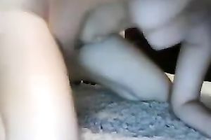 My unbelievably lascivious girlfriend just likes playing with her slit