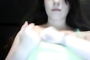 My unbelievably lascivious girlfriend just likes playing with her slit
