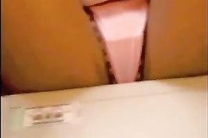 My hawt paramour enjoys teasing me with her legs and satin pants