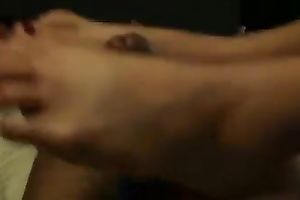 My slutty wife definitely knows how to give a consummate footjob