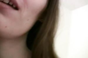 Kinky wench in hose works on a prick in POV movie