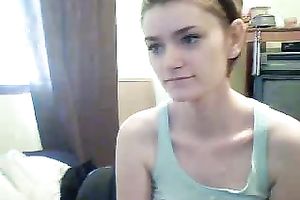 Sweet non-professional playgirl flashes her bazookas and fine bawdy cleft for the cam