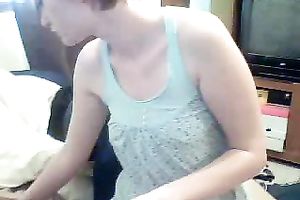 Sweet non-professional playgirl flashes her bazookas and fine bawdy cleft for the cam