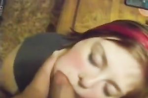 big beautiful woman with dyed hair can not stop engulfing my shlong in POV movie