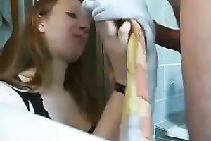 Lustful golden-haired escort housewife shows her deepthroat blowjob skills to me