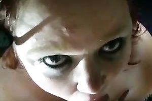 big beautiful woman whore with huge boobs sucks my dong like crazy