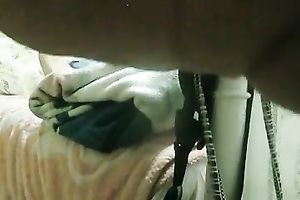 Eating my latin chick white wife and fondling her with a marital-device