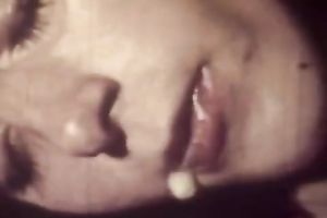 Retro doxy acquires screwed and facialed by a concupiscent dark dude