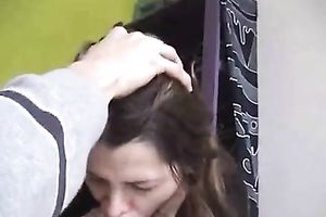 Cum lust brunette is deepthroating her lover's meat stick