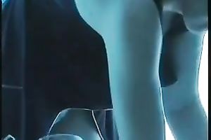 My sexy BBC slut in the garage flashes her whoppers on the movie scene