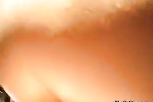 Awesome oral stimulation from hot and ramrod hungry floozy with valuable love melons