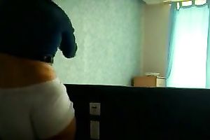 I am giving u a nice view of my large booty in the miniature gazoo shorts I wore