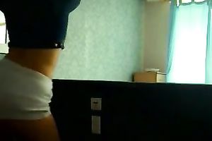 I am giving u a nice view of my large booty in the miniature gazoo shorts I wore