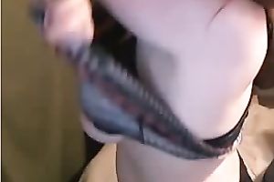 Plump redhead web camera hotwife bragged off her large melons and thick ass