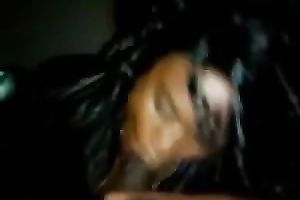 Lustful ebon mama enjoys sucking and rubbing my BBC in POV clip