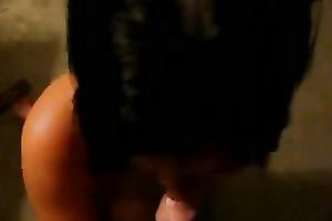 Flirty brunette hair hoe sucks my schlong until that babe acquires a facial