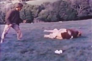 Hungry juvenile boyz fuck one older light haired bitch outdoors