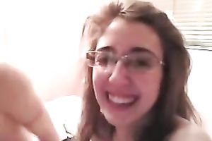 Amateur cutie in nylons sucks a prick and enjoys hawt rear banging