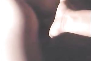 Awesome dark brown and cute redhead have a fun fingering in retro video