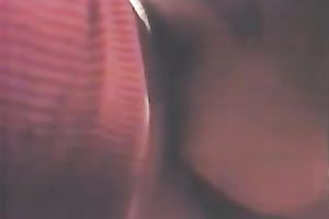 Awesome dark brown and cute redhead have a fun fingering in retro video