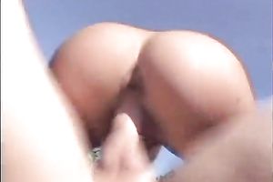 Haughty light-haired bombshell acquires her cheeks smeared with semen