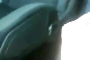 My nasty dark-haired GF licks and rubs my weiner outdoors