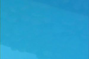 Hot Hispanic nympho is sicking her lover's wang by the pool