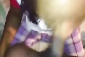 Chocolate whore sucks my rock hard jock with unbridled excitement