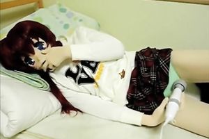 Asian hoe wearing a mask masturbates her slit indoors