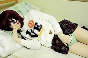 Asian hoe wearing a mask masturbates her slit indoors