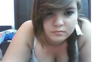 Chubby lalin girl legal age teenager honey on webcam wishes to flash her scoops