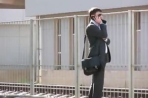 Russian hawt dark brown girl on the educate station makes her panties wet