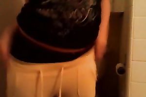 Exceptionally lustful legal age teenager is showing off her booty and muff on webcam