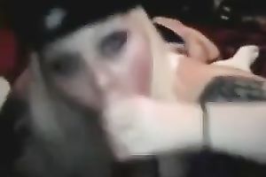 Blonde hungry for rod wench takes biggest dark schlong in her throat