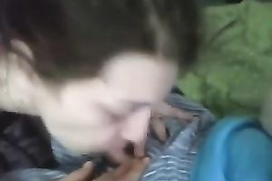 Giving good head to my girlfriend with large love button