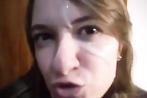 My GF likes to engulf a wang and this babe wishes juicy and impure facial