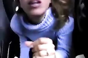 Cum-addicted slut is giving me a valuable oral-sex at the parking lot