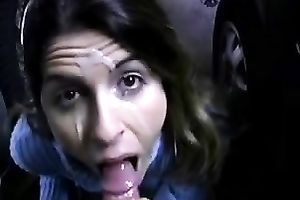 Cum-addicted slut is giving me a valuable oral-sex at the parking lot