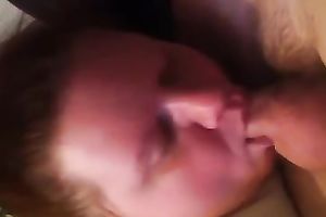 Obese redhead floozy sucks my boner in homemade episode