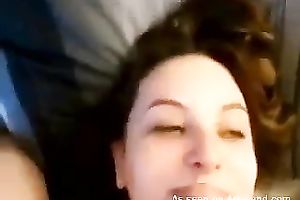 Provocative dark brown sweetheart sucks hard penis and licks balls