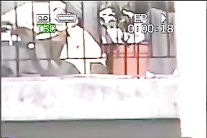 Tried to spy on a neighbour cougar slutwife outside by the pool