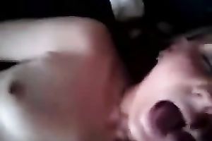 Jizzing a load of cum in her throat after missionary style quickie