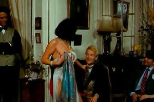 Wanton ladies with hot bodies show striptease at the party