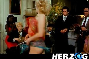 Wanton ladies with hot bodies show striptease at the party