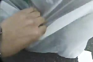Horny dark-haired asian wench receives screwed in backseat